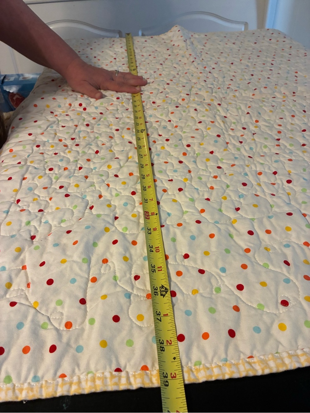 Vintage-Style Patchwork Dick & Jane Child’s Quilt - Picture 7 of 7